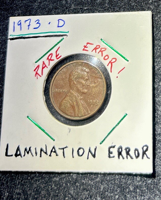 1973 D Penny Error