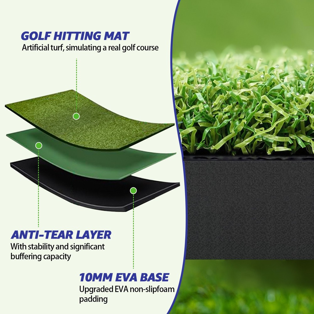 5 x 4' Artificial Indoors Outdoors Golf Training Mat Golf Hitting Mat