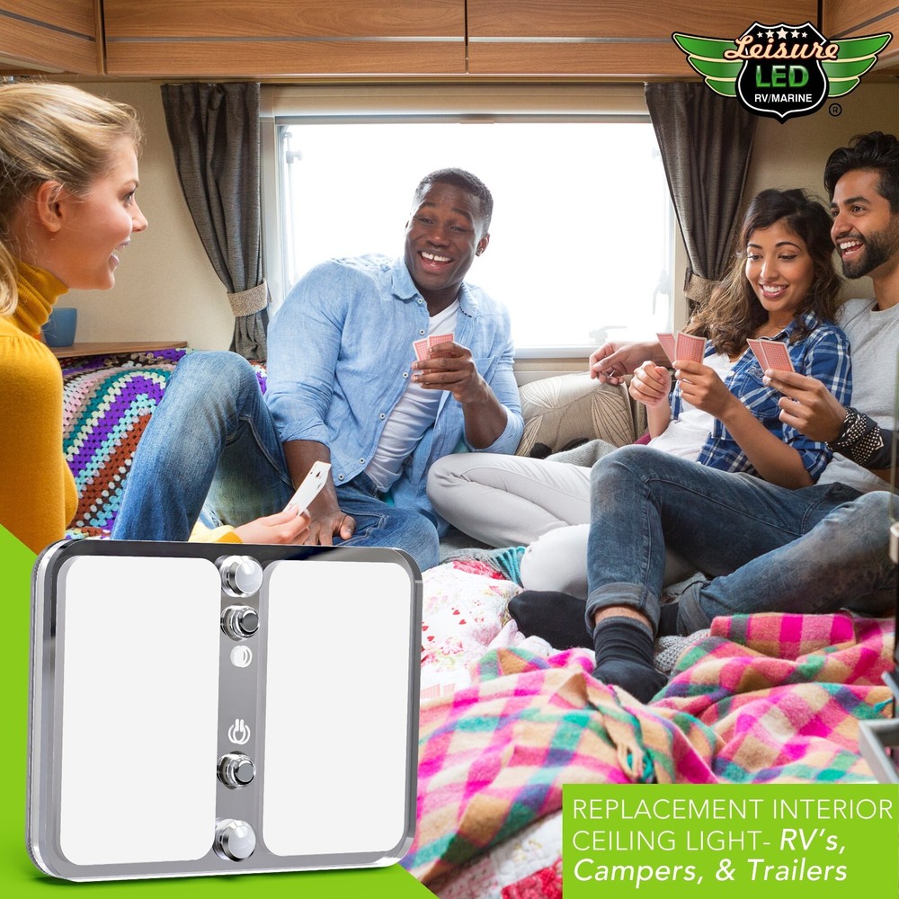 12V RV LED Ceiling Dome Multi Color Dimmable Slim Surface Mount Light for Camper