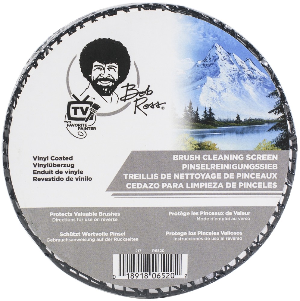 Bob Ross Brush Cleaning Screen Black