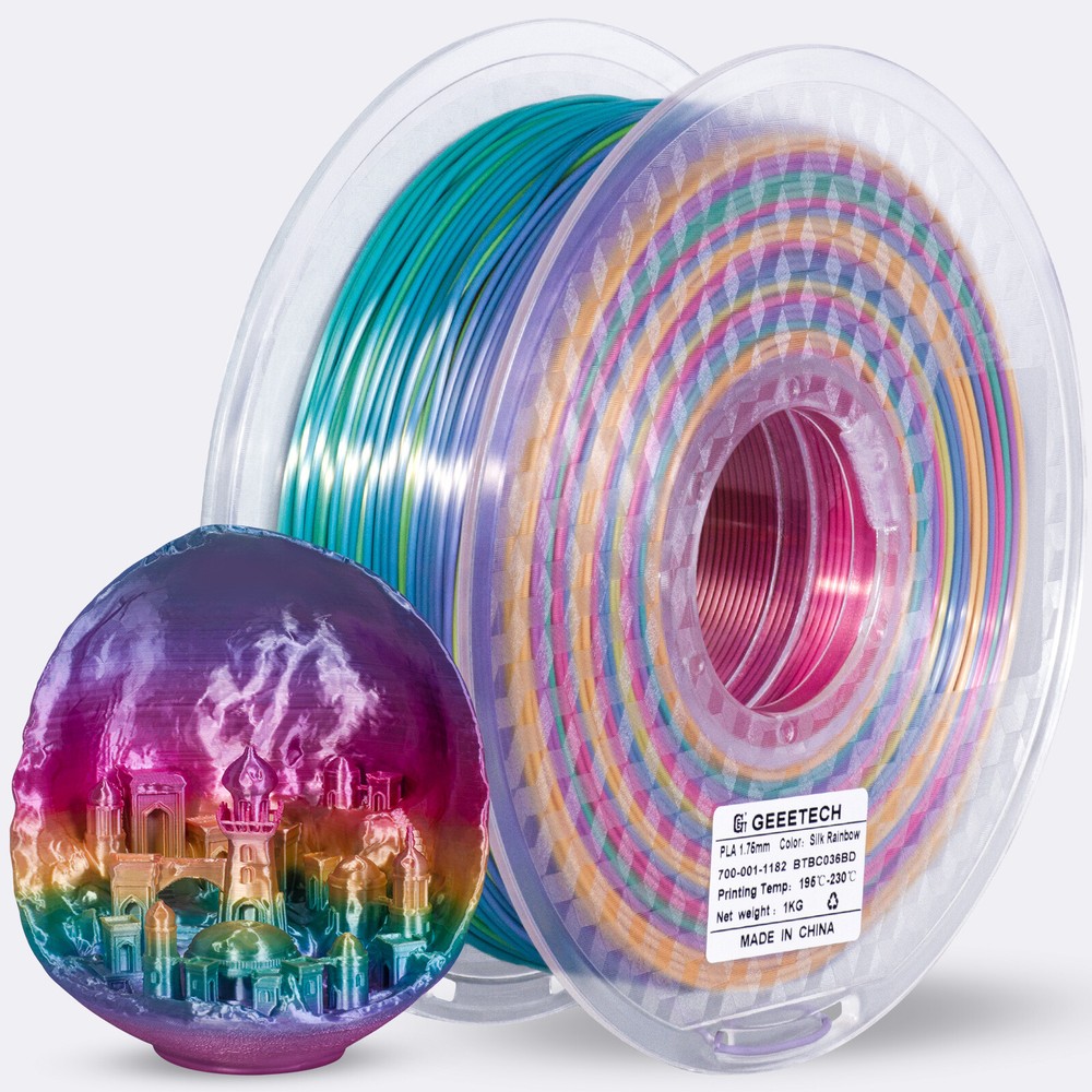 Geeetech Silk PLA 3D Printer Filament 1.75mm 1KG Multicolor For FDM 3D Printer