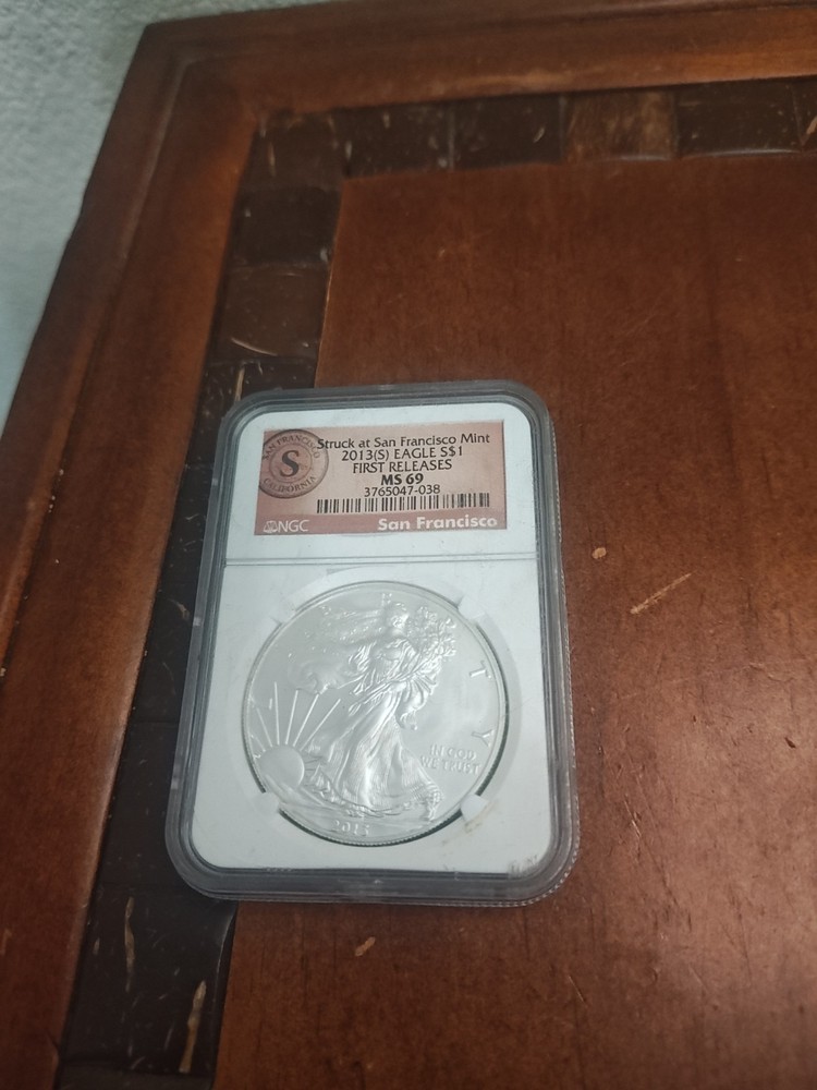 2013 American Silver Eagle FIRST Release NGC MS 69 Struck At San Francisco Mint
