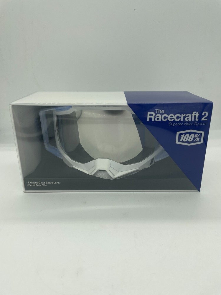 100% Racercraft 2 Goggles Mirror Silver Flash Lens