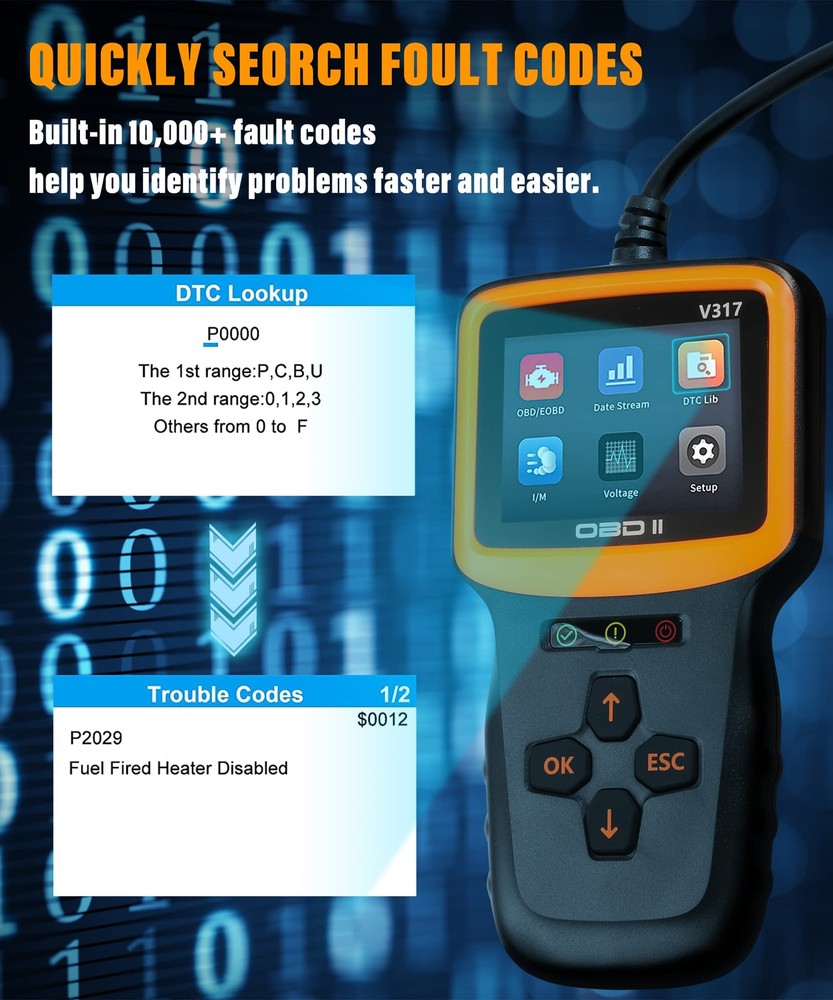 Yakefly Obd2 Scanner Diagnostic Toolcar Obd2 Scanner Code Reader Engine Fault Co