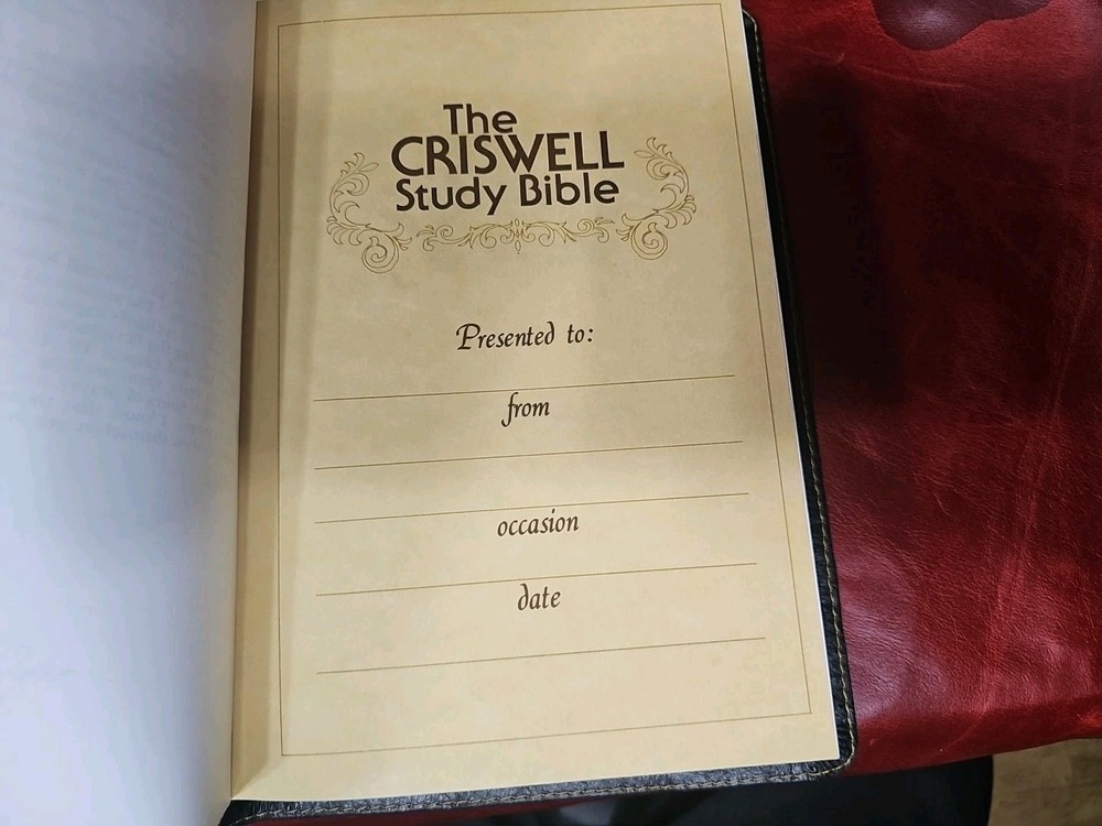 Criswell Study Bible Rebound with Liner Cowhide Nice! Stitched Parameter Nice!
