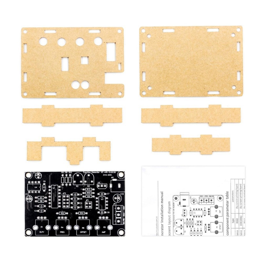 ICL8038 Low Frequency Signal Generator DIY Kit Acrylic Shell Xr2206 Version