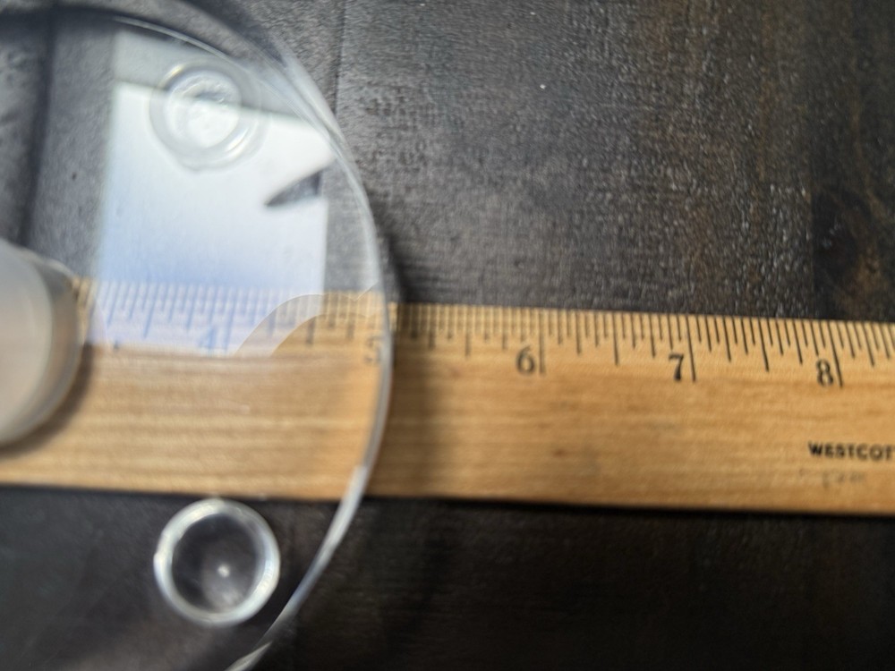 5” CLEAR ACRYLIC LAMP BASE - 1" THICK + Feet