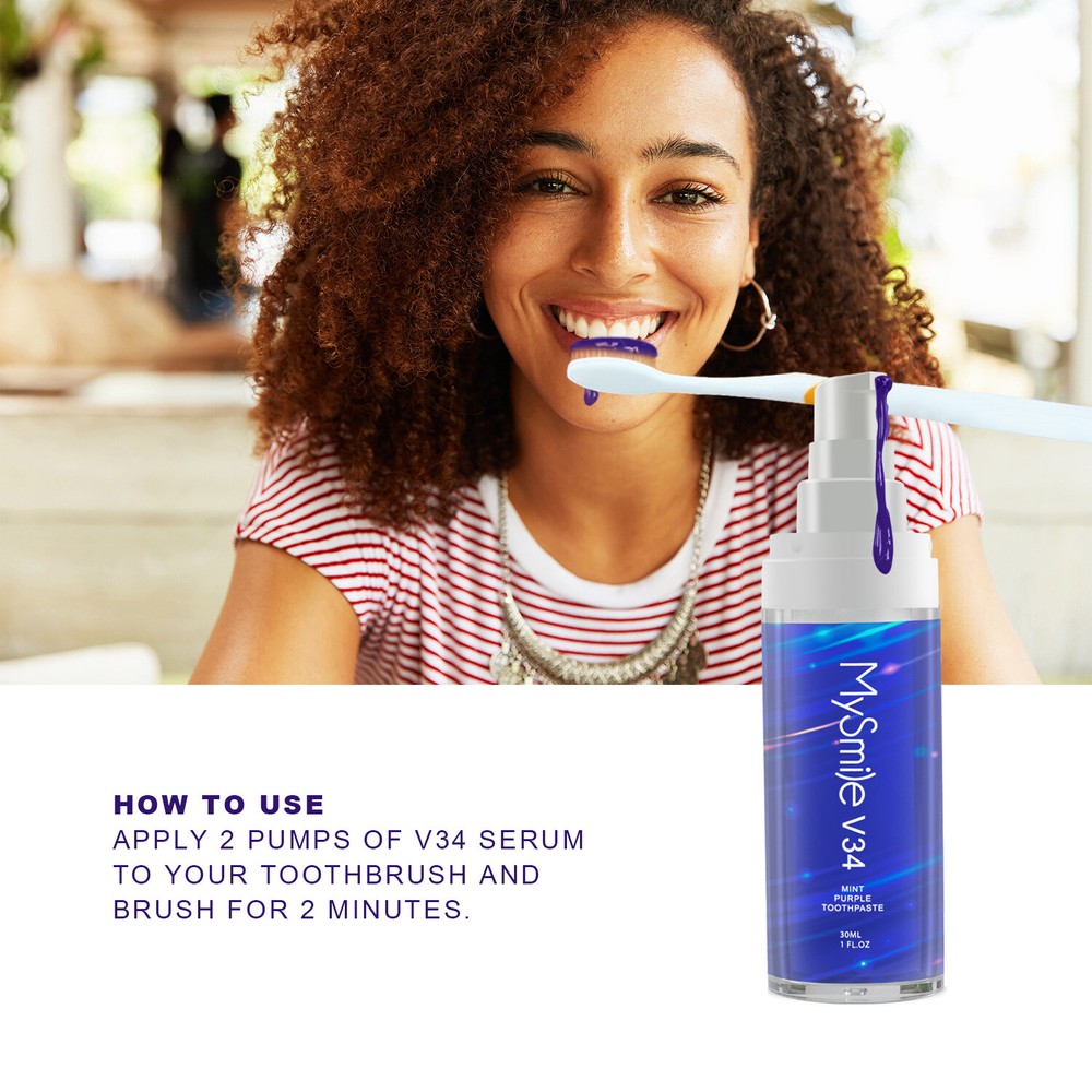 MySmile V34 Colour Corrector Purple Teeth Whitening Toothpaste