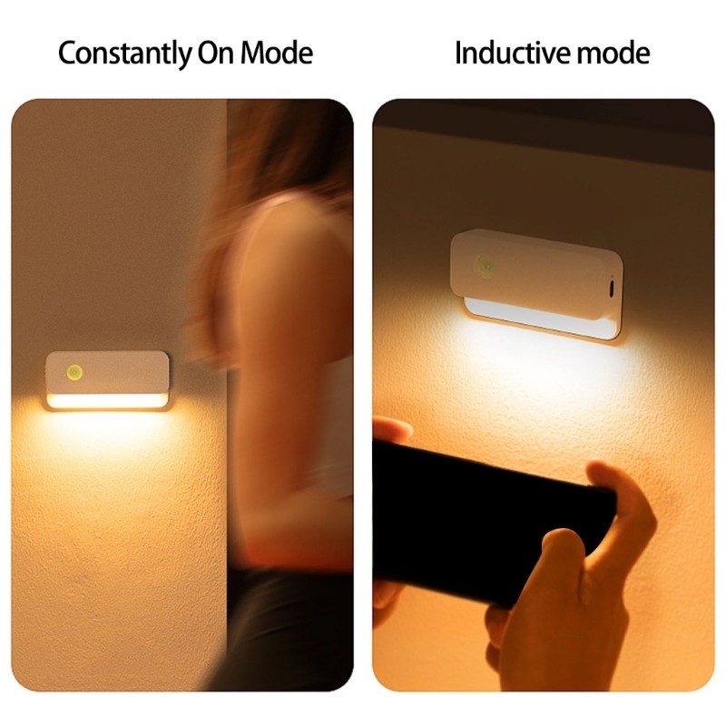 Motion Activated Nightlight Rechargeable Installation Plastic Housing