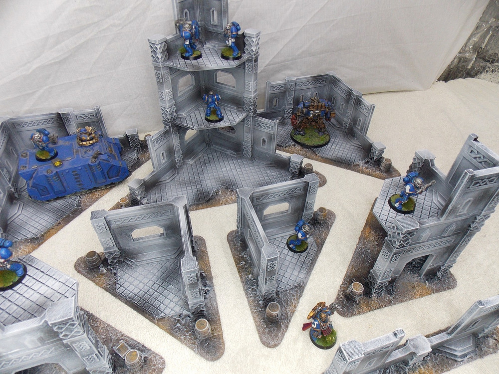 WARGAMING TERRAIN PAINTED, MEGA BUNDLE SET OF 9 PIECES