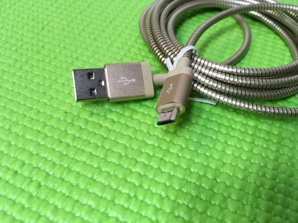 2x Blackweb USB Sync & Charge Cable With Micro-USB Connector 5ft Flexible Metal