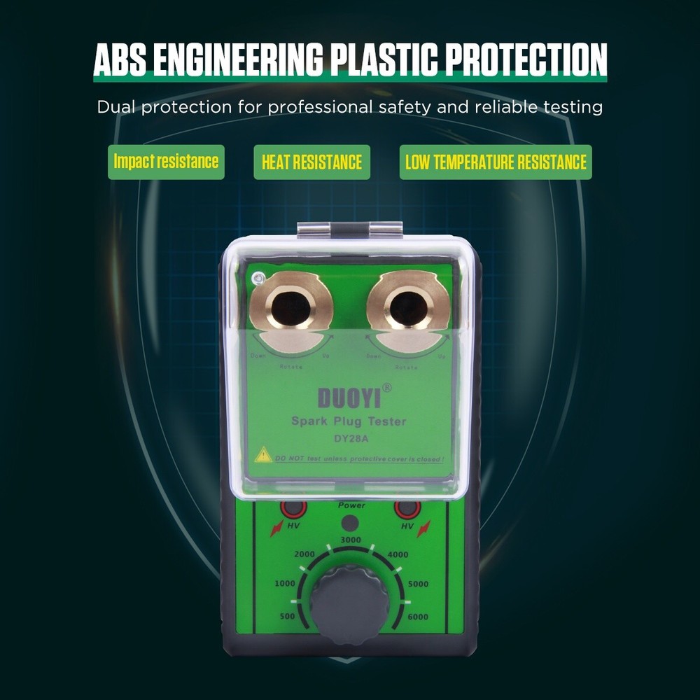 Spark Plug Tester Dual Hole Diagnostic Ignition Coil Tester Analyzer Upgraded