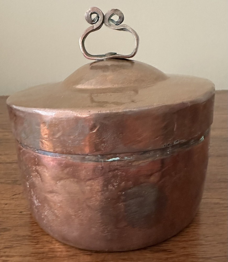 Vintage Hammered Candy Pot With Lid