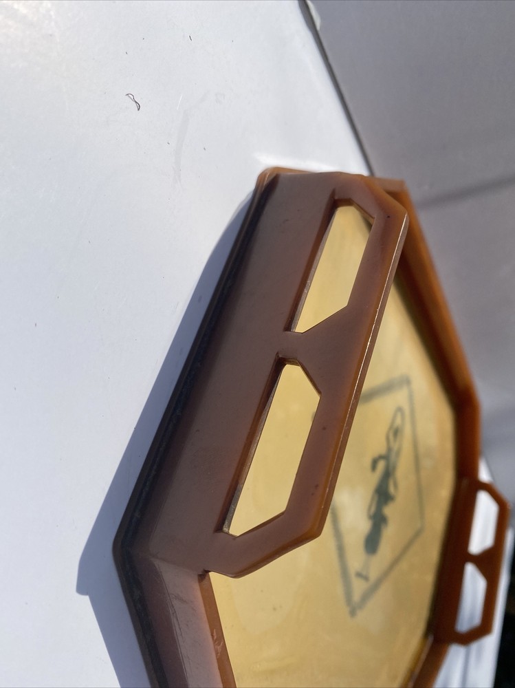 VINTAGE BAKELITE BOUDOIR TRAY ART DECO BUTTERSCOTCH