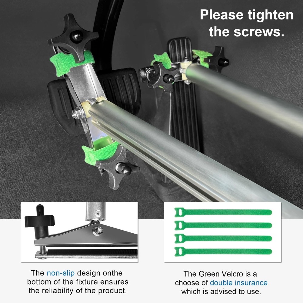 Handicap Driving Hand Controls Universal Portable for Disabled Drivers Silver