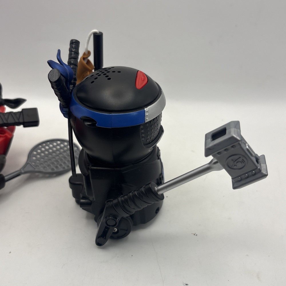 Spin Master Ninja Bots Battling Robots Red & Black 4" Tested W/ Weapons TESTED