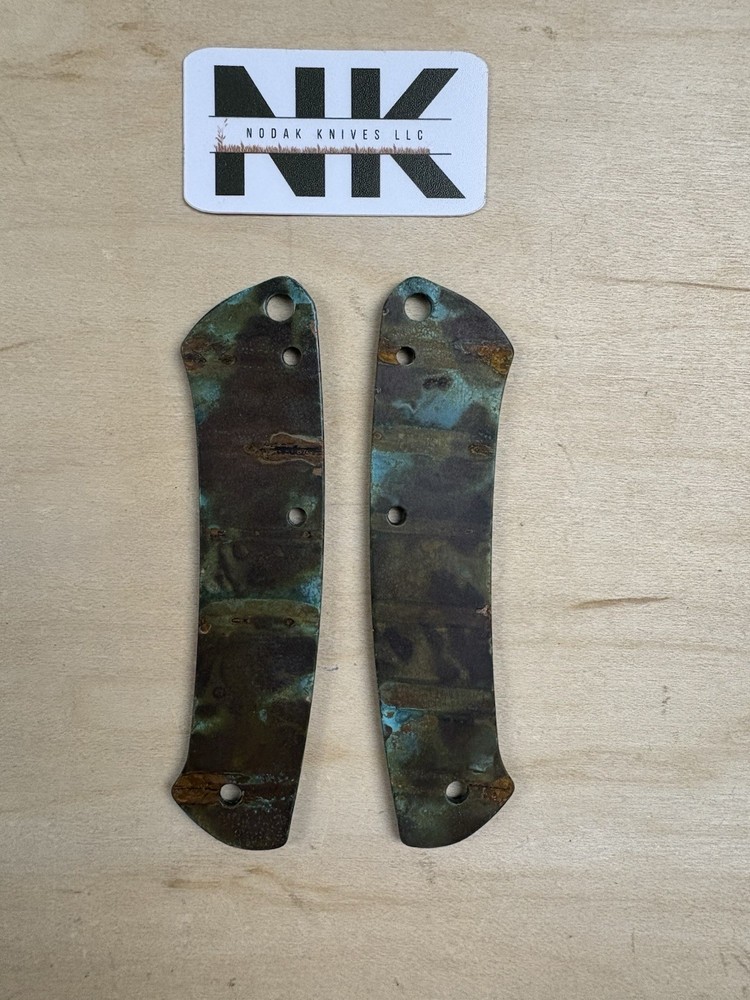 Nodak Custom “Nautical Mirage” Shipwreck Copper Benchmade Proper Handle Scales