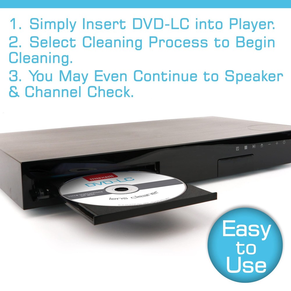 Maxell DVD-LC DVD Lens Cleaner, One Size 1 Pack, White