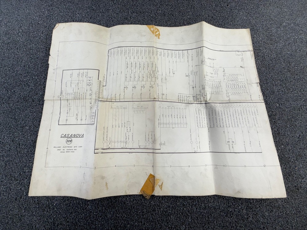 Williams Casanova Pinball Machine Game Manual Schematics ORIGINAL