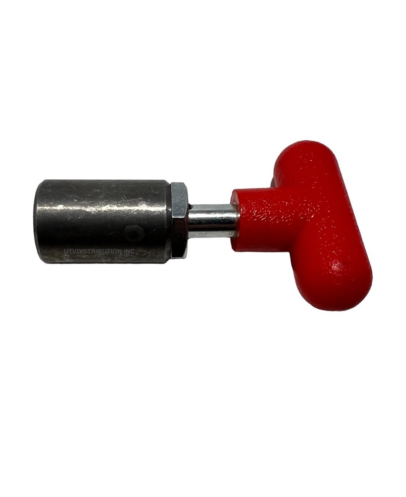 T Handle Spring Loaded Steel Body Pull Pop Pin 1/2" Locking Straight Red