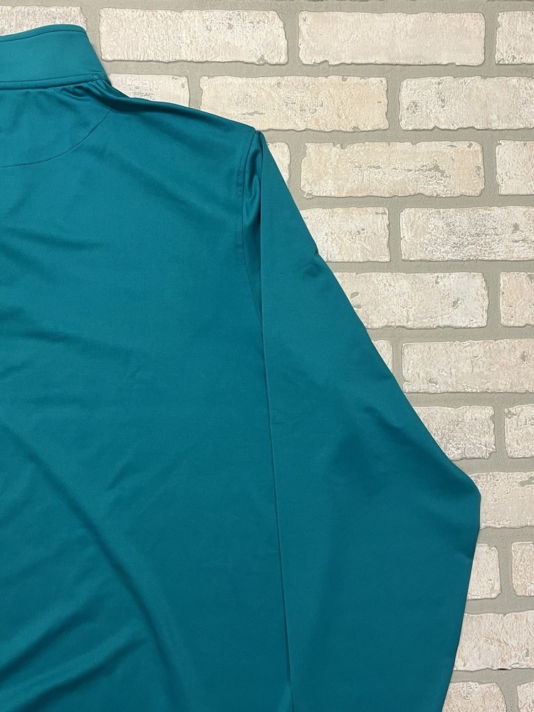 DEOLAX Golf 1/4 Zip Mens 2XL Turquoise Pullover Performance Stretch Comfort NWT