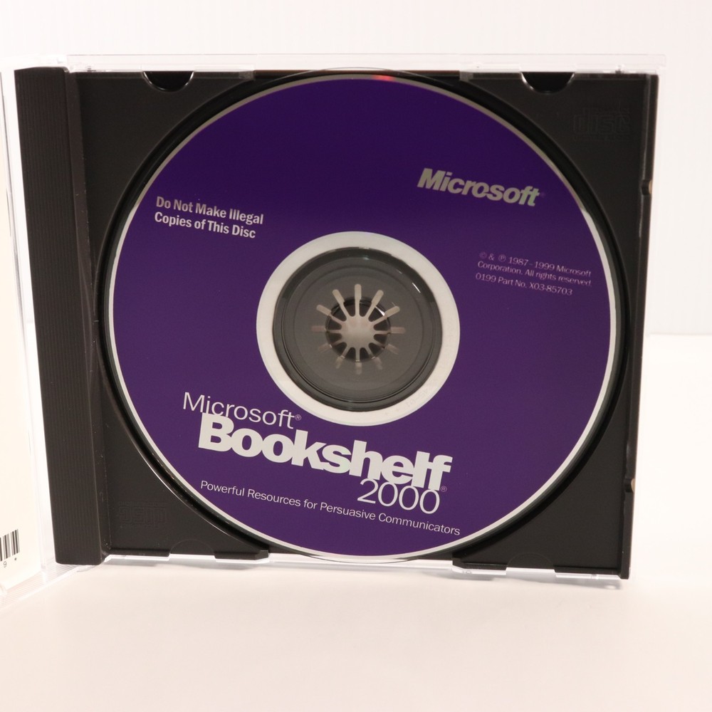Microsoft Bookshelf 2000 CD-Rom PC Software 1998 Windows Office