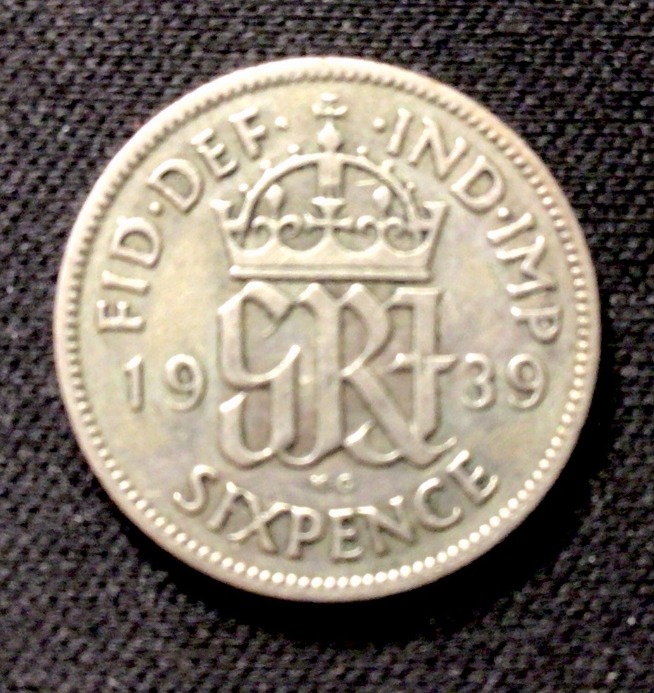 1939 British Silver! 6 Pence! ENN Coins