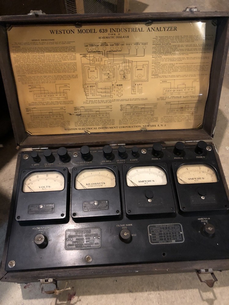 Vintage Weston Industrial Analyzer Model 639