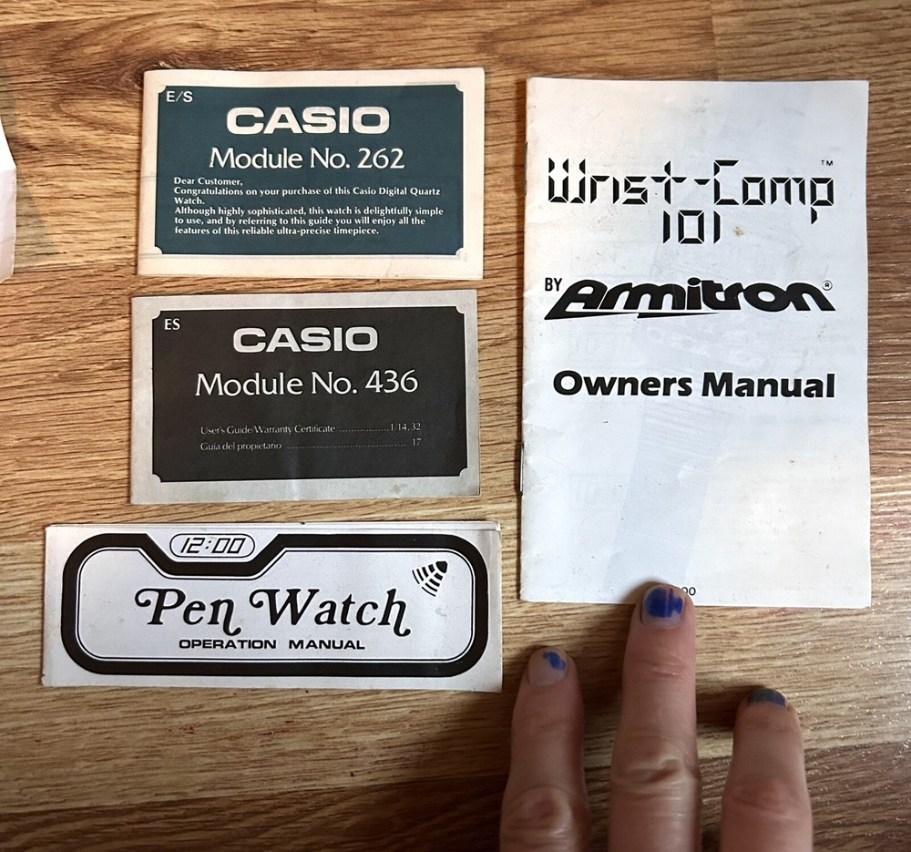 4 VINTAGE WATCH USER GUIDES