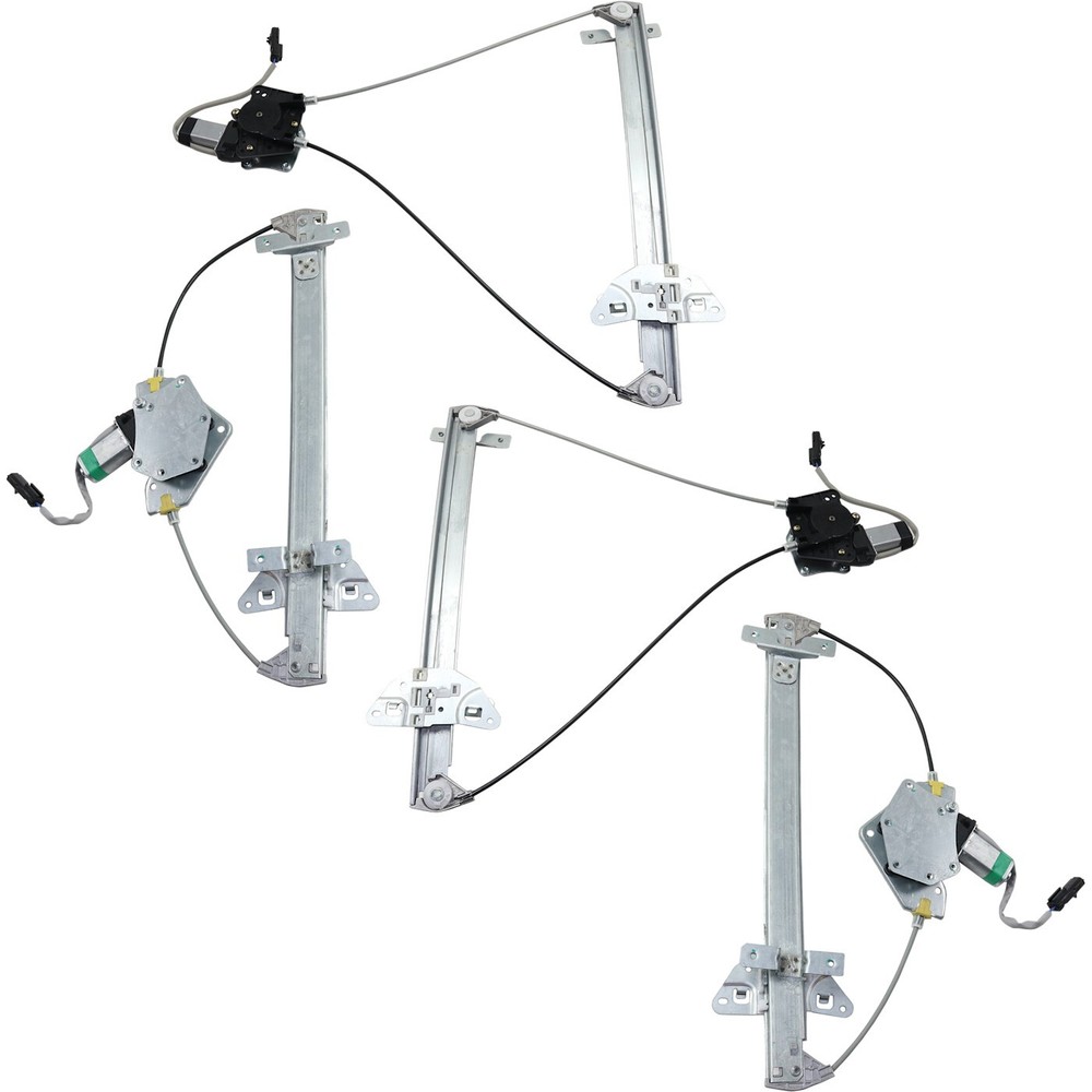 Front and Rear Window Regulator Set For 1998-2003 Dodge Durango