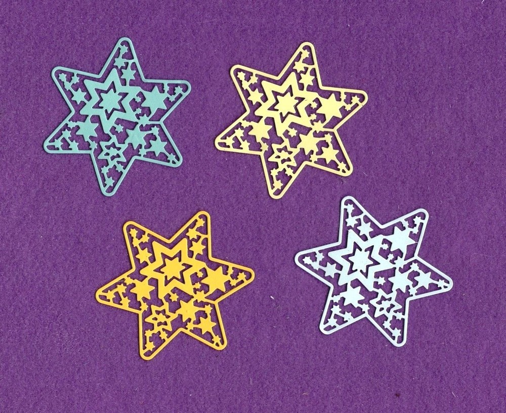 STARS IN STAR die cuts scrapbook cards