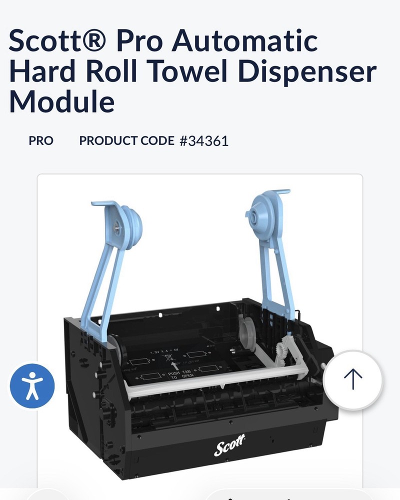 Scott Pro 34361 Automatic Hard Roll Towel Dispenser Module Blue Core