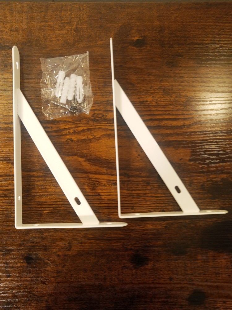 Small White Wall Mount Floating Projector Shelf Rack For TV Projector