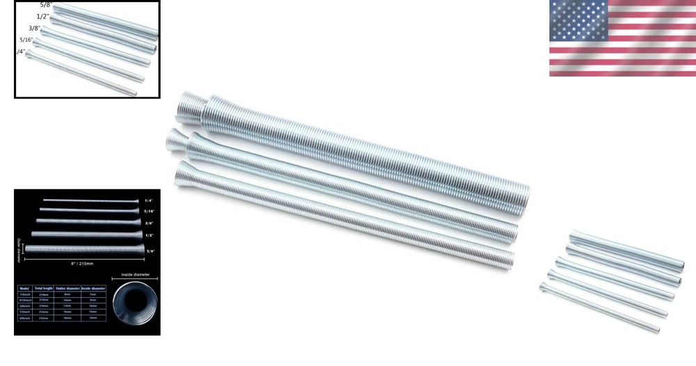 Versatile Spring Tube Bender Set: Sizes 1/4'' to 5/8'' for Ultimate Flexibility