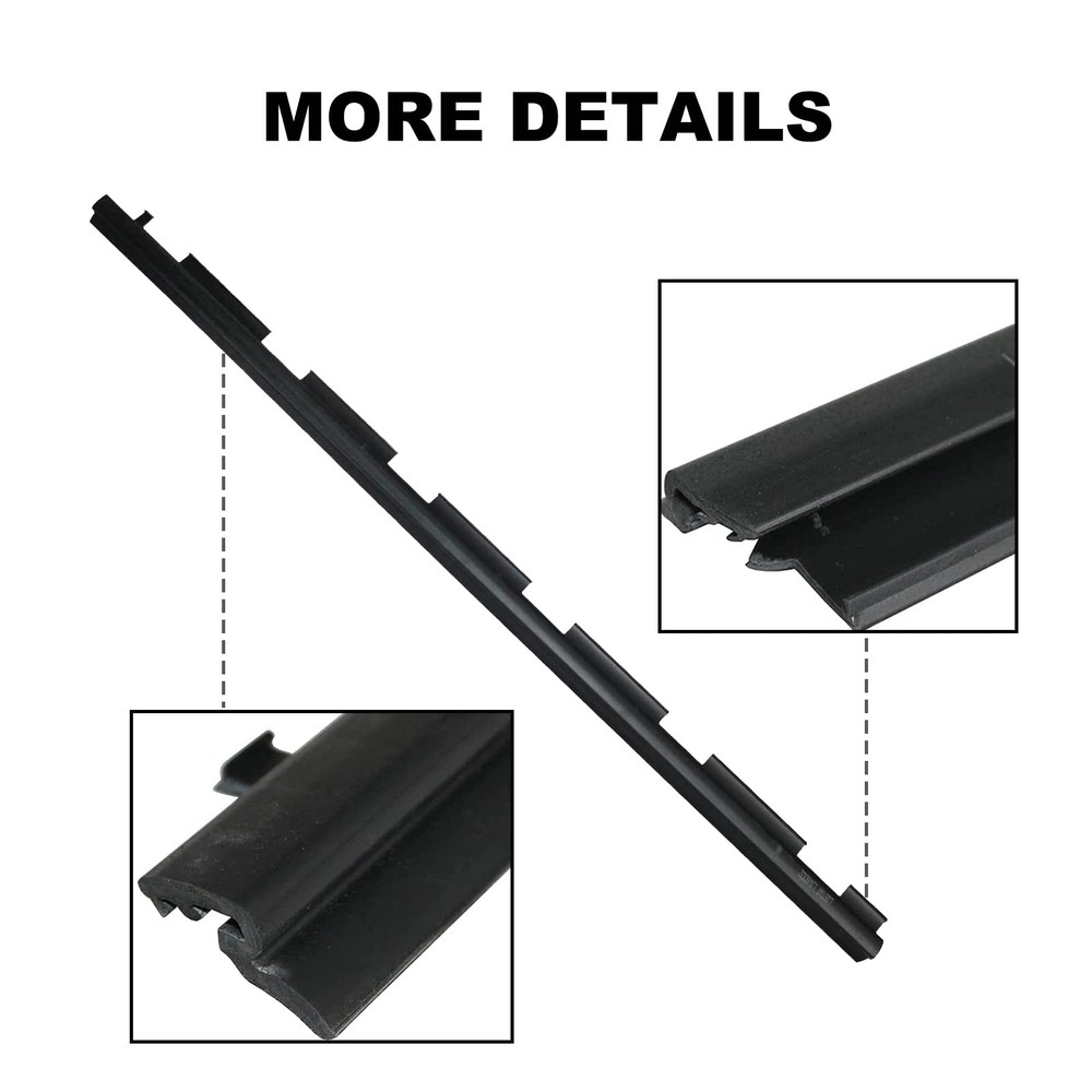 Weatherstrip Front Driver & Passenger Outer Window Sweep Seal Compatible with...
