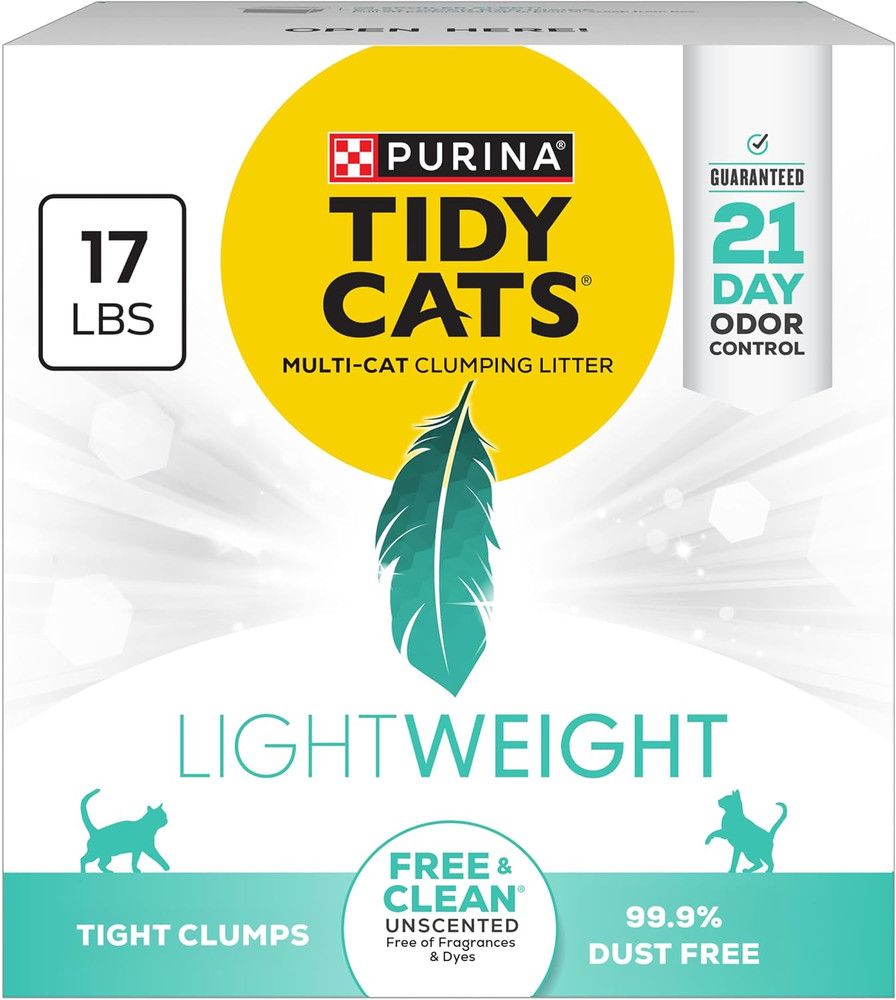 Purina  Lightweight Free and Clean Unscented, Multi-Cat, Clumping, 99.9 Percent