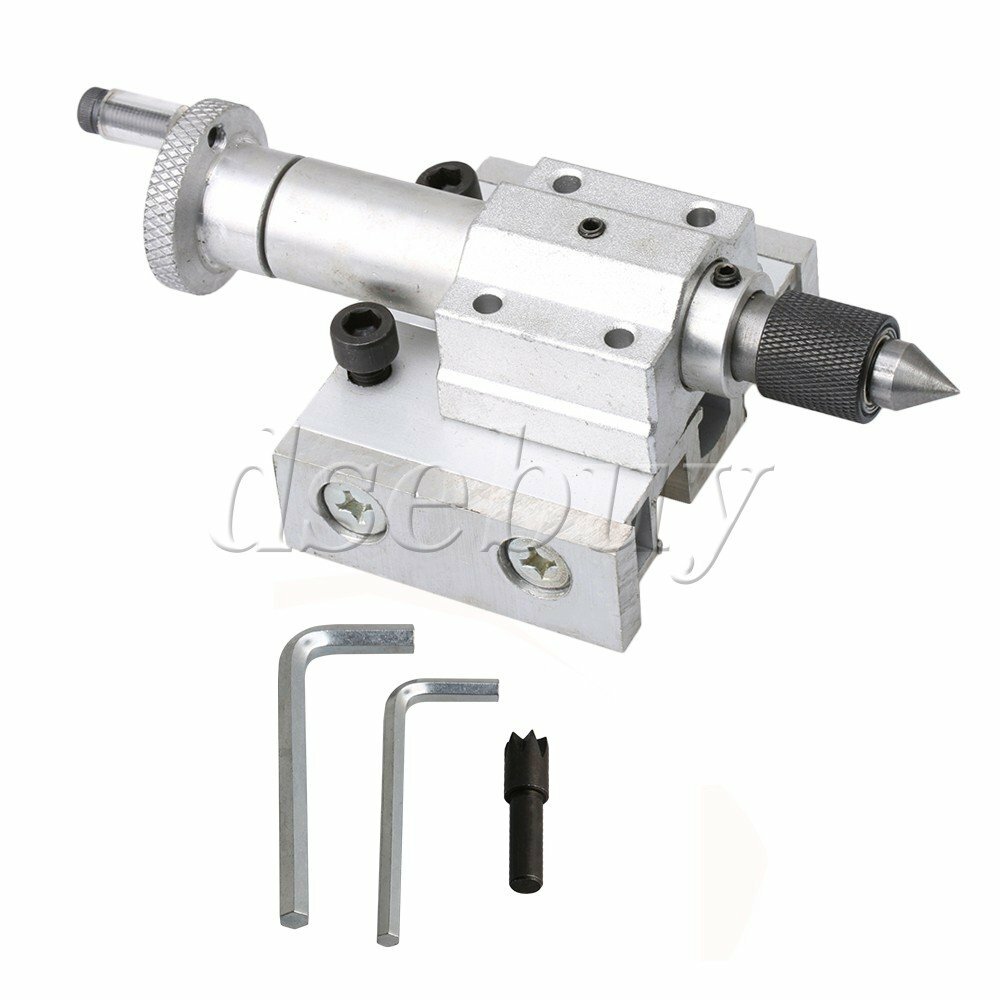 Silver Metal Micro Lathe Machines Adjustable Tailstock Punching Tool