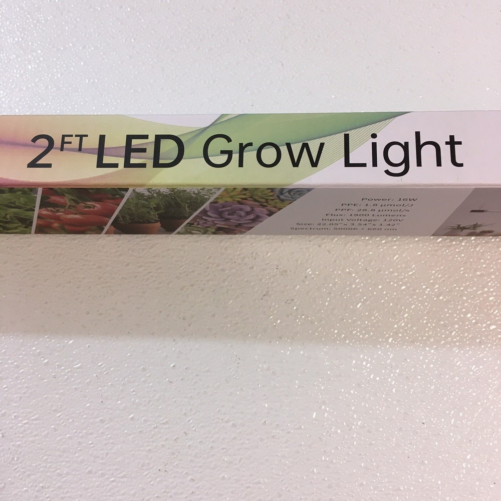 DYMOND boostgro LED Grow Light ~ Full Spectrum ~ Linkable ~ 5000K ~ 2 ft. Black