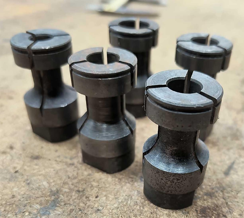 (5) Size 4 Tapping Collets for Procunier 4E Tap Head ALL DIFFERENT 1/8P-3/4