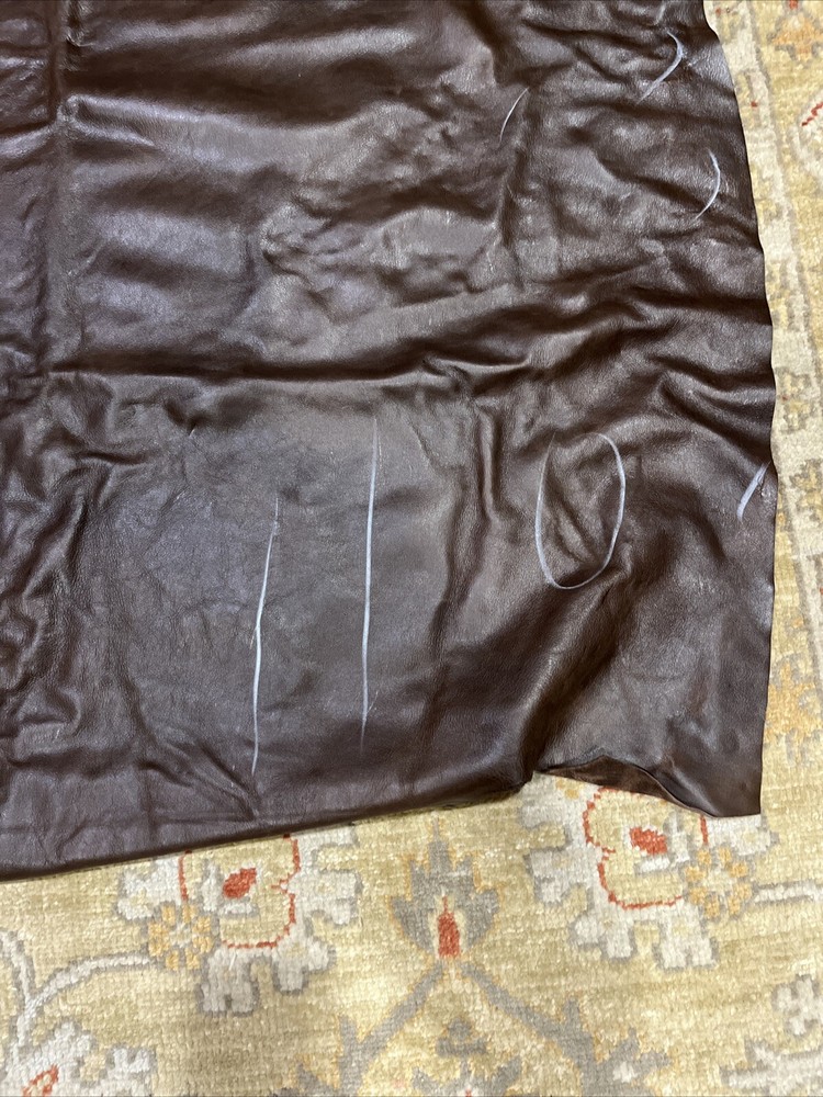 Leather Hide Upholstery Chocolate Brown Large Piece