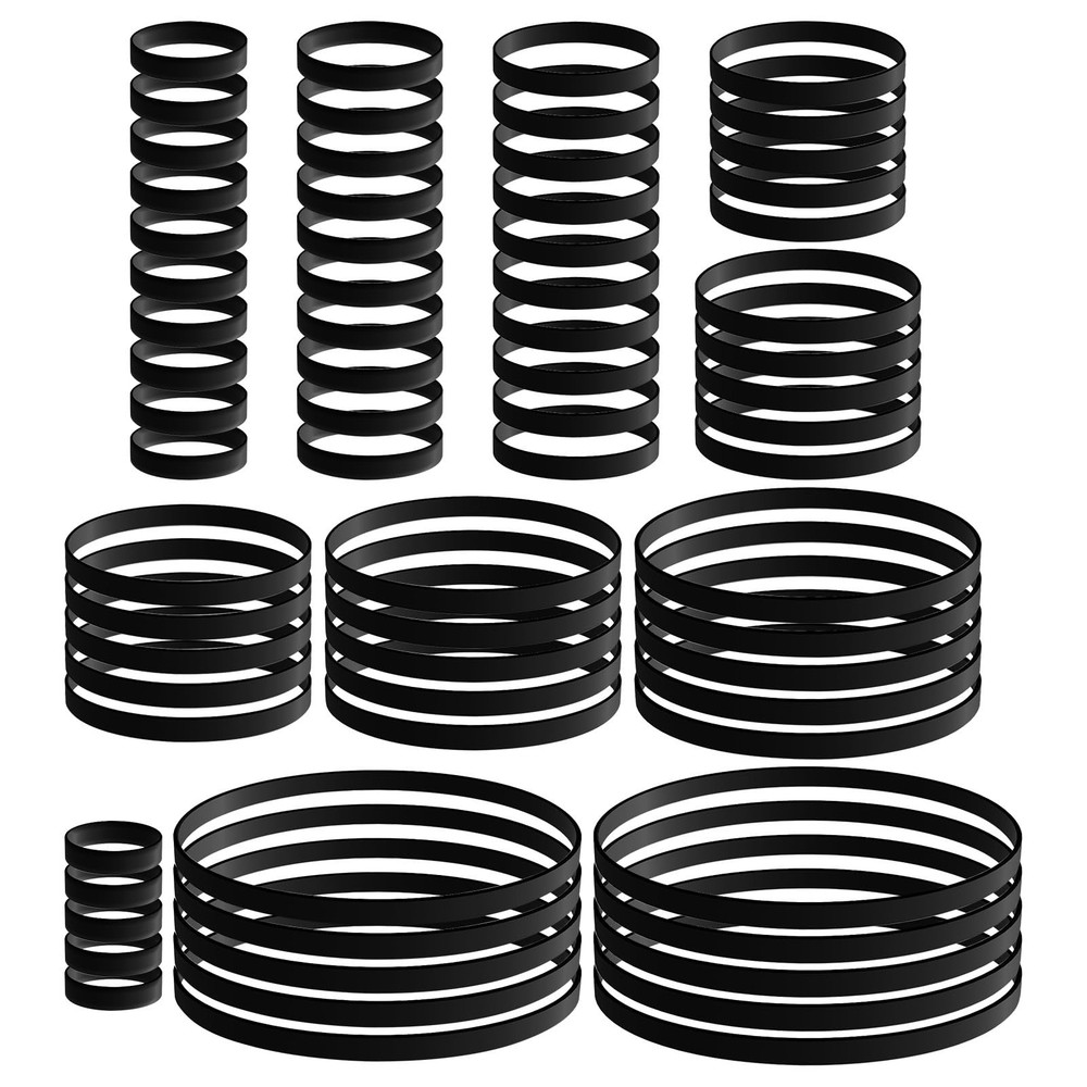 70 PCS Rubber Bands Assorted Sizes Black Elastic Bands, Tactical rubber