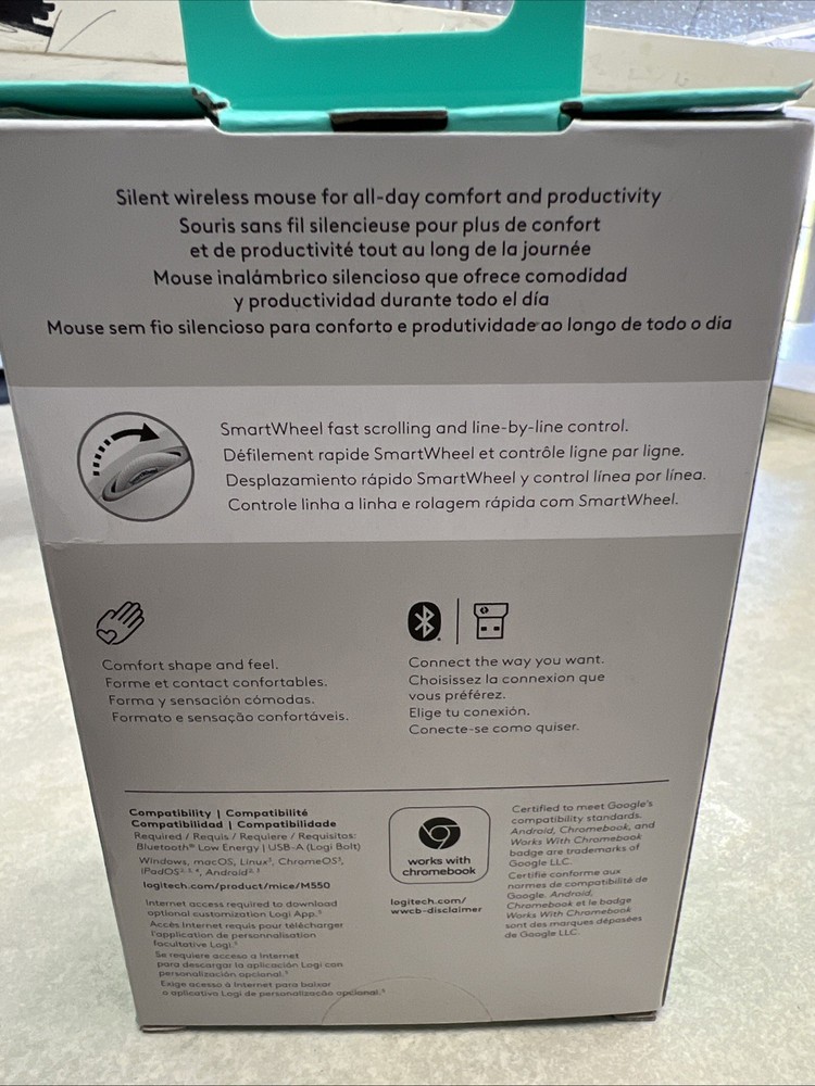 Logitech Advanced Wireless Mouse 2 Silent Touch Wireless Bluetooth NEW