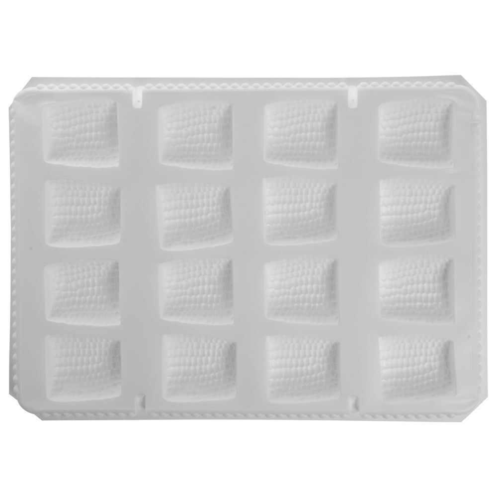 Culinary Puree White Polypropylene Corn Puree Mold - 17"L x 11"W