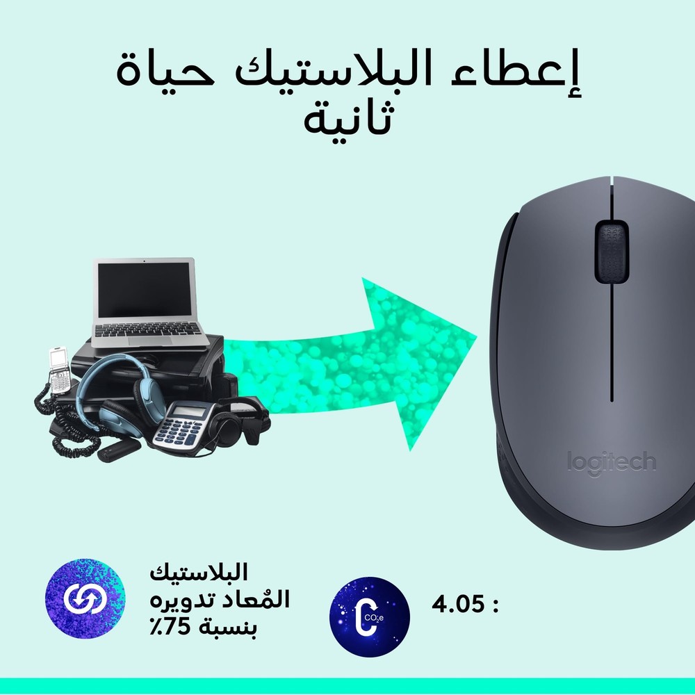 Logitech Wireless Mouse M170 Grey-k