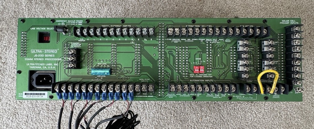 Vintage Ultra Stereo Labs 35mm Sound Processor Model JS-200 With Several Modules