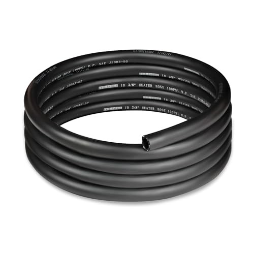 3/8" Heater Hose Coolant Radiator Straight 100PSI SAE 20R3 10FT Black 3/8 10FT