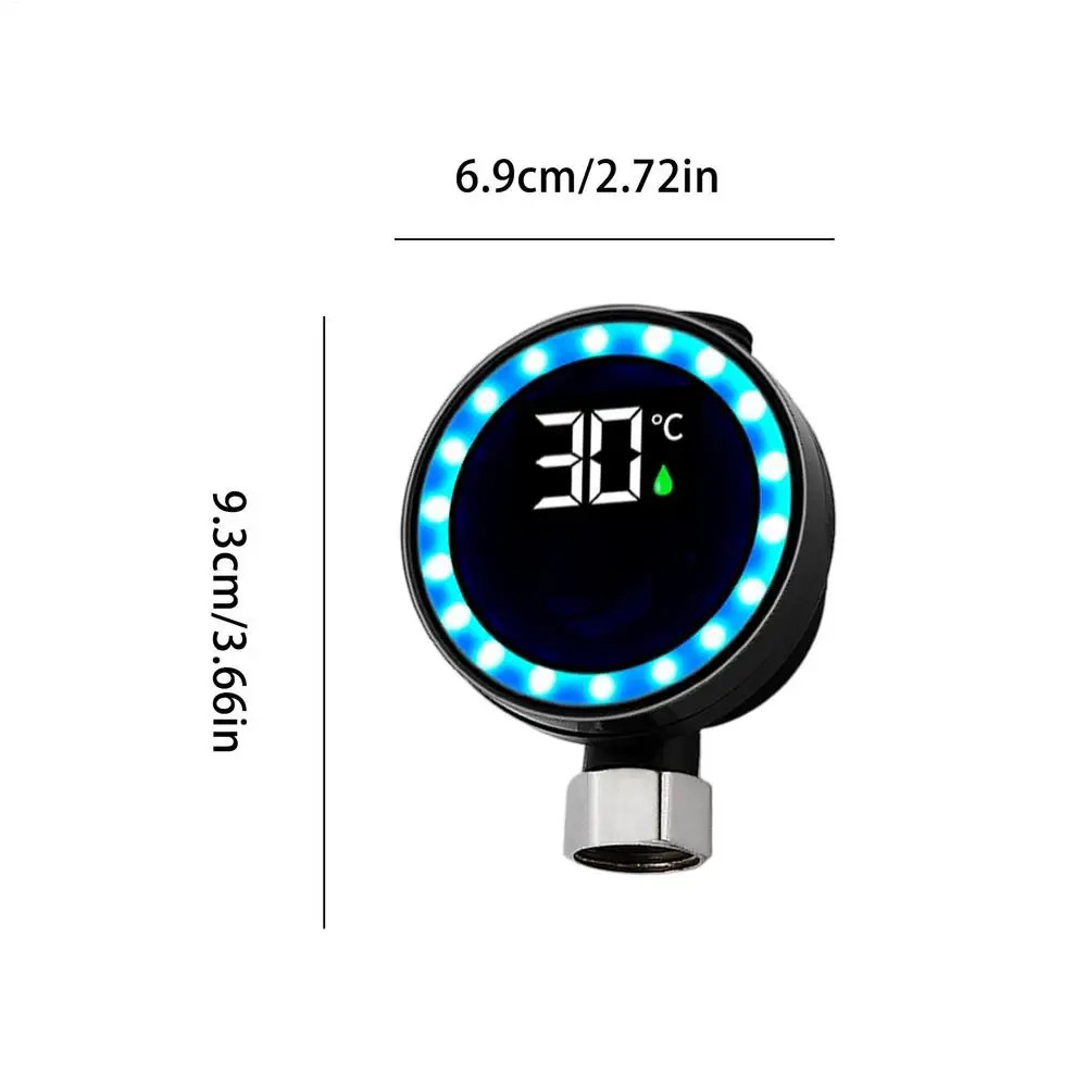 Digital Shower Water Thermometer LED Display Fast Reading Temperature Meter for