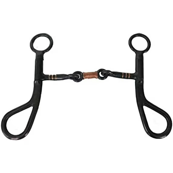 Weaver All Purpose Bit, 5" Three-Piece Snaffle Mouth with Copper Inlay