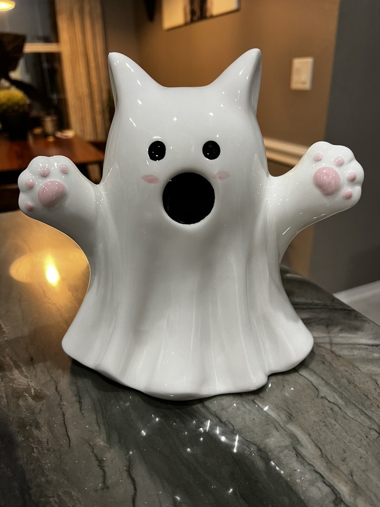 Goblin And Ghoul Ghost Cat Halloween Decor