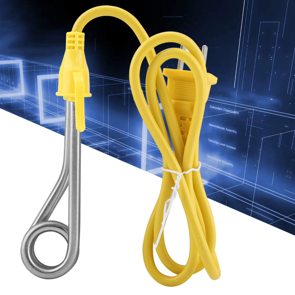 Electric Immersion Water Heater 600W – Stainless Steel Mini Boiler for Travel